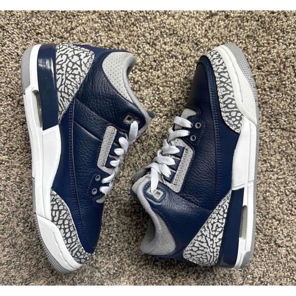 Nike Air Jordan 3 Retro Georgetown Size 5 Youth (Size 6.5 Women’s) - Picture 8 of 9